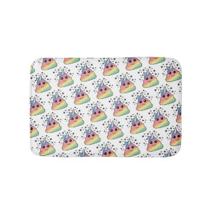 Unicorn Rainbow Poop Emoji Badmat