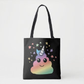 Unicorn Rainbow Poop Emoji Kawaii Draagtas (Voorkant)