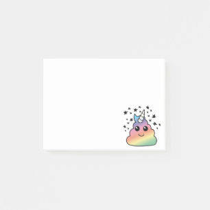 Unicorn Rainbow Poop Emoji Kawaii Post-it® Notes