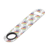 Unicorn Rainbow Poop Emoji Speed Flessenopener (Achterkant Gekanteld)