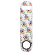 Unicorn Rainbow Poop Emoji Speed Flessenopener (Voorkant)