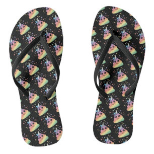 Unicorn Rainbow Poop Emoji Teenslippers