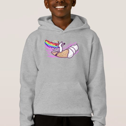 Unicorn Rainbow Riding Ice Cream Cone (Voorkant)