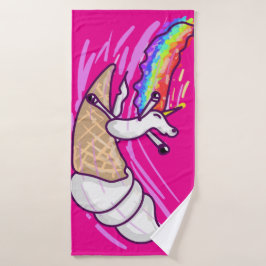Unicorn Rainbow Riding Ice Cream Cone Badhanddoek
