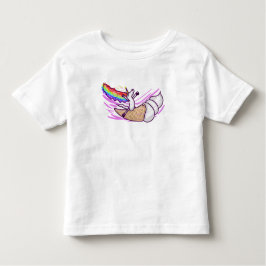 Unicorn Rainbow Riding Ice Cream Cone Kinder Shirts