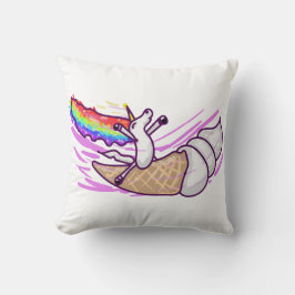 Unicorn Rainbow Riding Ice Cream Cone Kussen