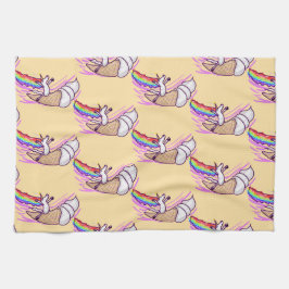Unicorn Rainbow Riding Ice Cream Cone Theedoek