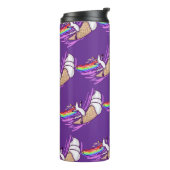 Unicorn Rainbow Riding Ice Cream Cone Thermosbeker (Gedraaid links)