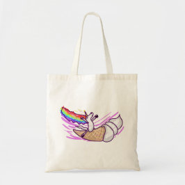 Unicorn Rainbow Riding Ice Cream Cone Tote Bag