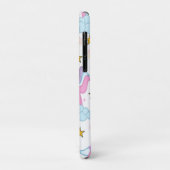 Unicorn Rainbow Stars Magische Naam Monogram Case-Mate iPhone Case (Achterkant/links)