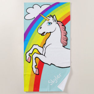 Unicorn Rainbow Strandlaken