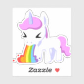 UNICORN RAINBOW VOMIT STICKERS (Feuille)