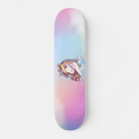 Unicorn & Rainbows Skateboard (Voorkant)