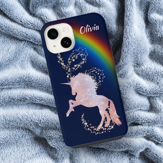 Unicorn Rainbox Stars Sparkle iPhone Hoesje