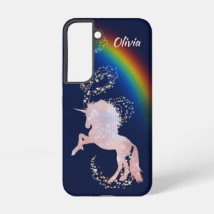 Unicorn Rainbox Stars Sparkle Samsung Galaxy Hoesje