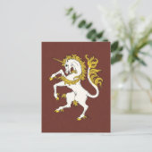Unicorn Rampant Briefkaart (Staand voorkant)