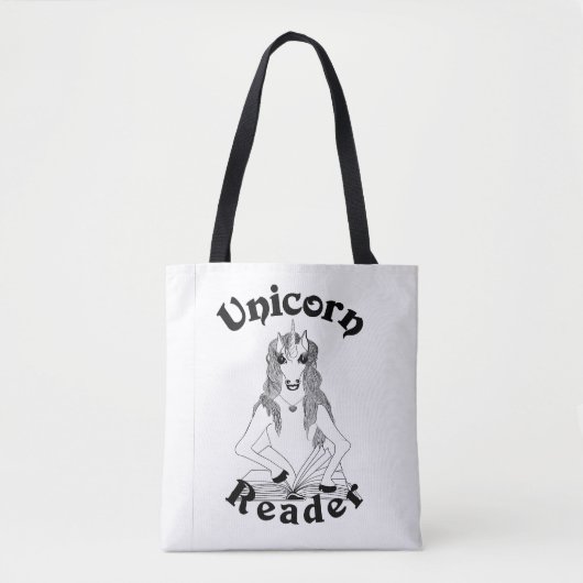 Unicorn Reader - Canvas tas, medium Draagtas (Voorkant)