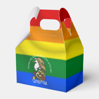 Unicorn regenboog Dank je wel voor de doos Bedankdoosjes