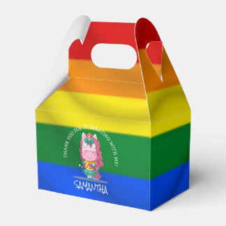 Unicorn regenboog Dank je wel voor de doos Bedankdoosjes