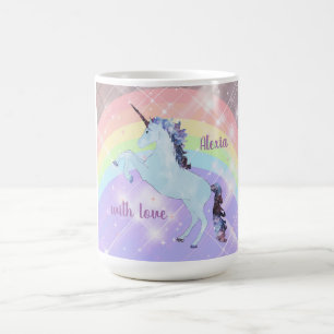 Unicorn, regenboog, voor meisjes, kinderen, feeste koffiemok