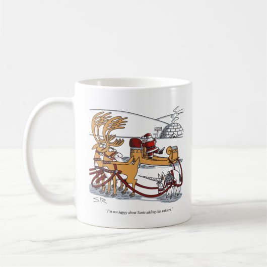 Unicorn Reindeer mug (Gauche)