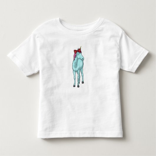 Unicorn Ribbon Kinder Shirts (Voorkant)