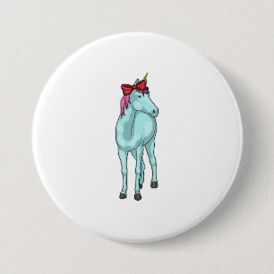 Unicorn Ribbon Ronde Button 7,6 Cm