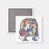 Unicorn Riding Dinosaur Magneet (Voorkant / Achterkant)