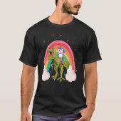 Unicorn Riding Dinosaur Mannen T-Shirt (Voorkant)