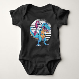 Unicorn Riding T-Rex Romper