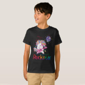 Unicorn Rock star Guitar Rockin' Music Singer T-shirt (Voorkant volledig)