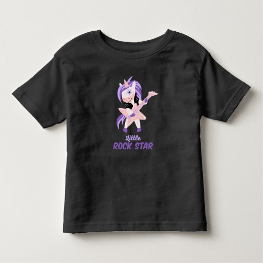 Unicorn Rock Star Kinder T-shirt (Voorkant)