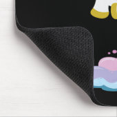 Unicorn Rocket Rainbow Clouds Muismat (Hoek)