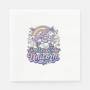 Unicorn Roller Rink Unicorn Premium Vector Sticker Servet