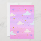 Unicorn Roller Schaats Birthday Uitnodiging (Achterkant)