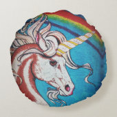 Unicorn Rond Kussen (Achterkant)