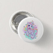 Unicorn Ronde Button 3,2 Cm (Voorkant /achterkant)