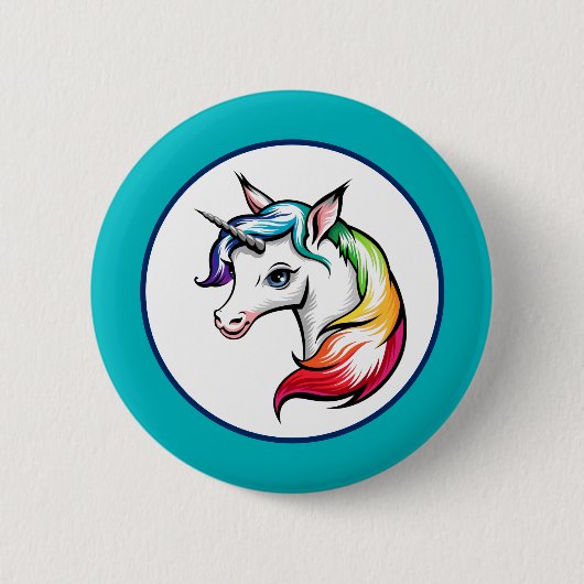 Unicorn Ronde Button 5,7 Cm (Voorkant)