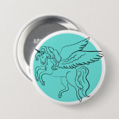 Unicorn Ronde Button 7,6 Cm (Voorkant /achterkant)