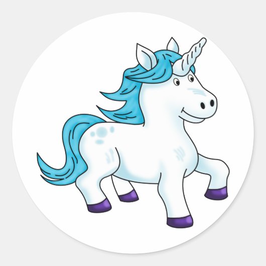 Unicorn Ronde Sticker (Voorkant)
