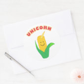 Unicorn Ronde Sticker (Envelop)