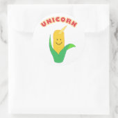 Unicorn Ronde Sticker (Tas)