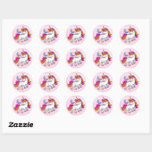 Unicorn Ronde Sticker (Vel)