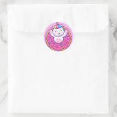 Unicorn Ronde Sticker (Tas)