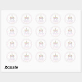 Unicorn rose & Gold Party Favoriser Sticker de bal (Feuille)