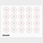 Unicorn rose & Gold Party Favoriser Sticker de bal (Feuille)