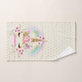 Unicorn rose or Parties scintillant Look Named Gir (Serviette à main)