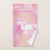 Unicorn rose Parties scintillant fille mignonne Nu (Serviette à main)