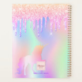 Unicorn rose parties scintillant nom violet (Dos)