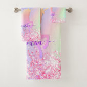 Unicorn rose pourpre confetti nom fille (En situation)